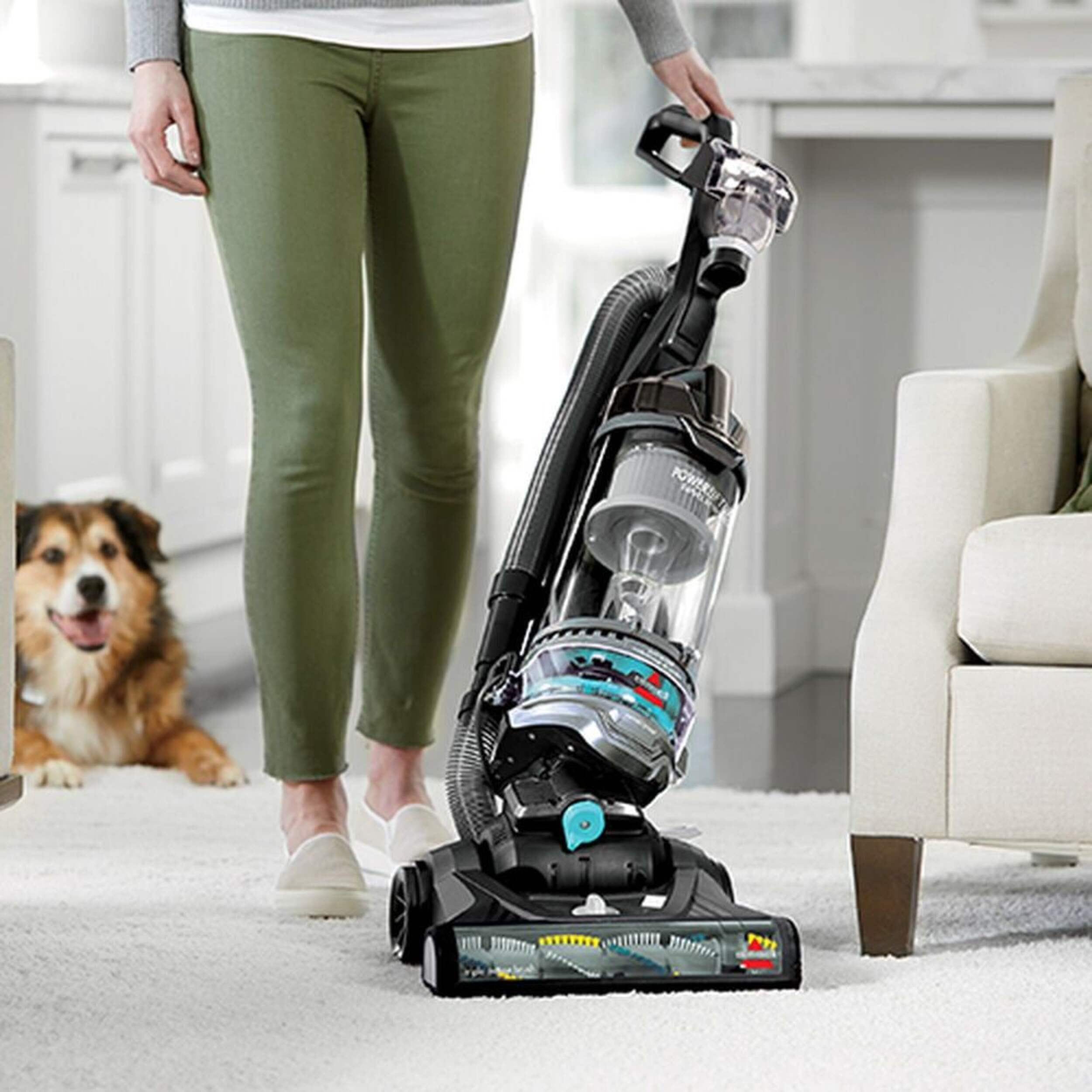 BISSELL PowerLifter Swivel Rewind Bagless Upright Corded Vacuum Cleaner