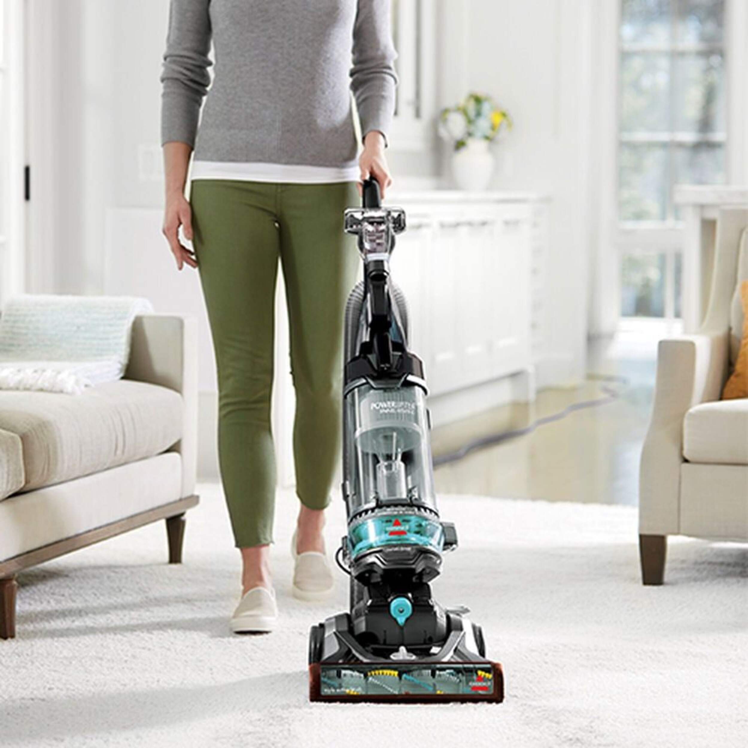 BISSELL PowerLifter Swivel Rewind Bagless Upright Corded Vacuum Cleaner