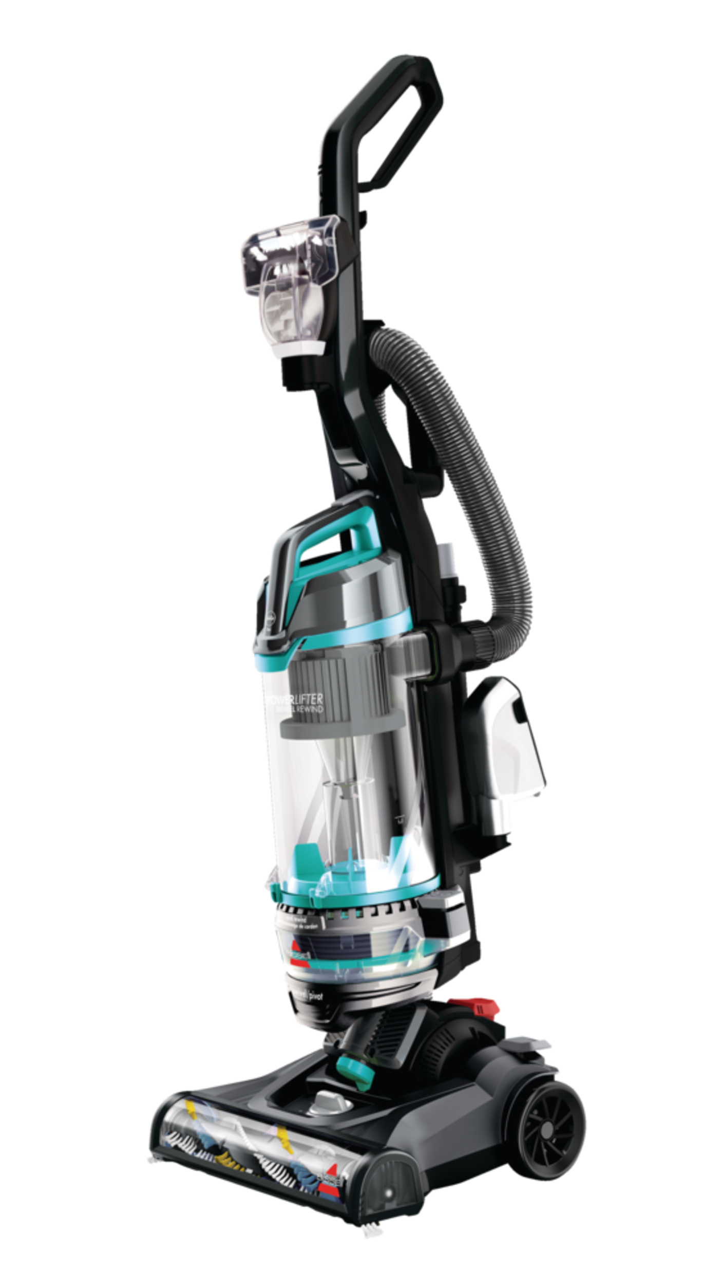 BISSELL PowerLifter Swivel Rewind Bagless Upright Corded Vacuum Cleaner Front_Three_Fourths_Angled_Left