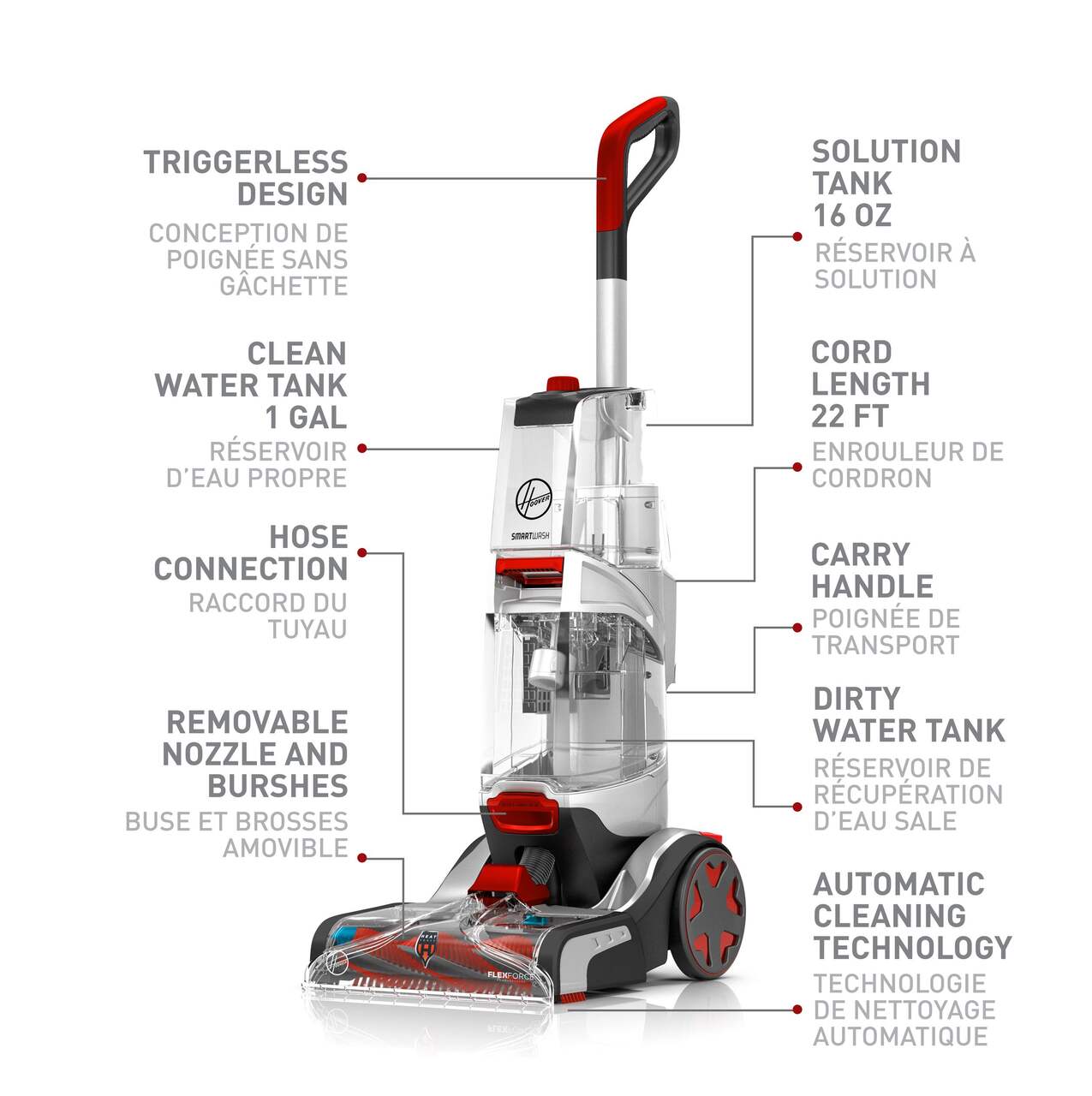 Hoover SmartWash Automatic Upright Carpet Cleaner