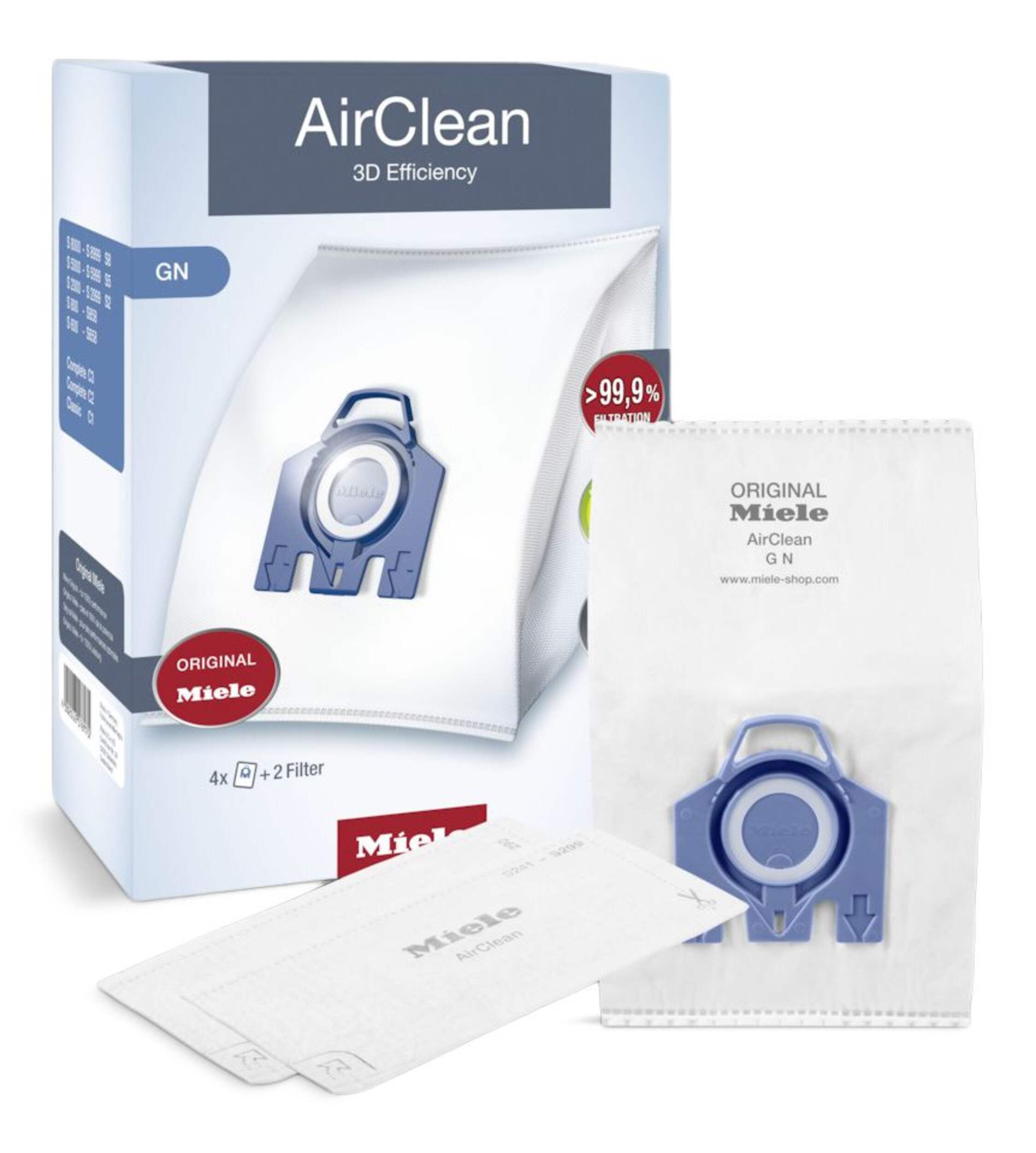 Miele AirClean 3D GN Dust Bags, 4-pk Composite_or_Mixed