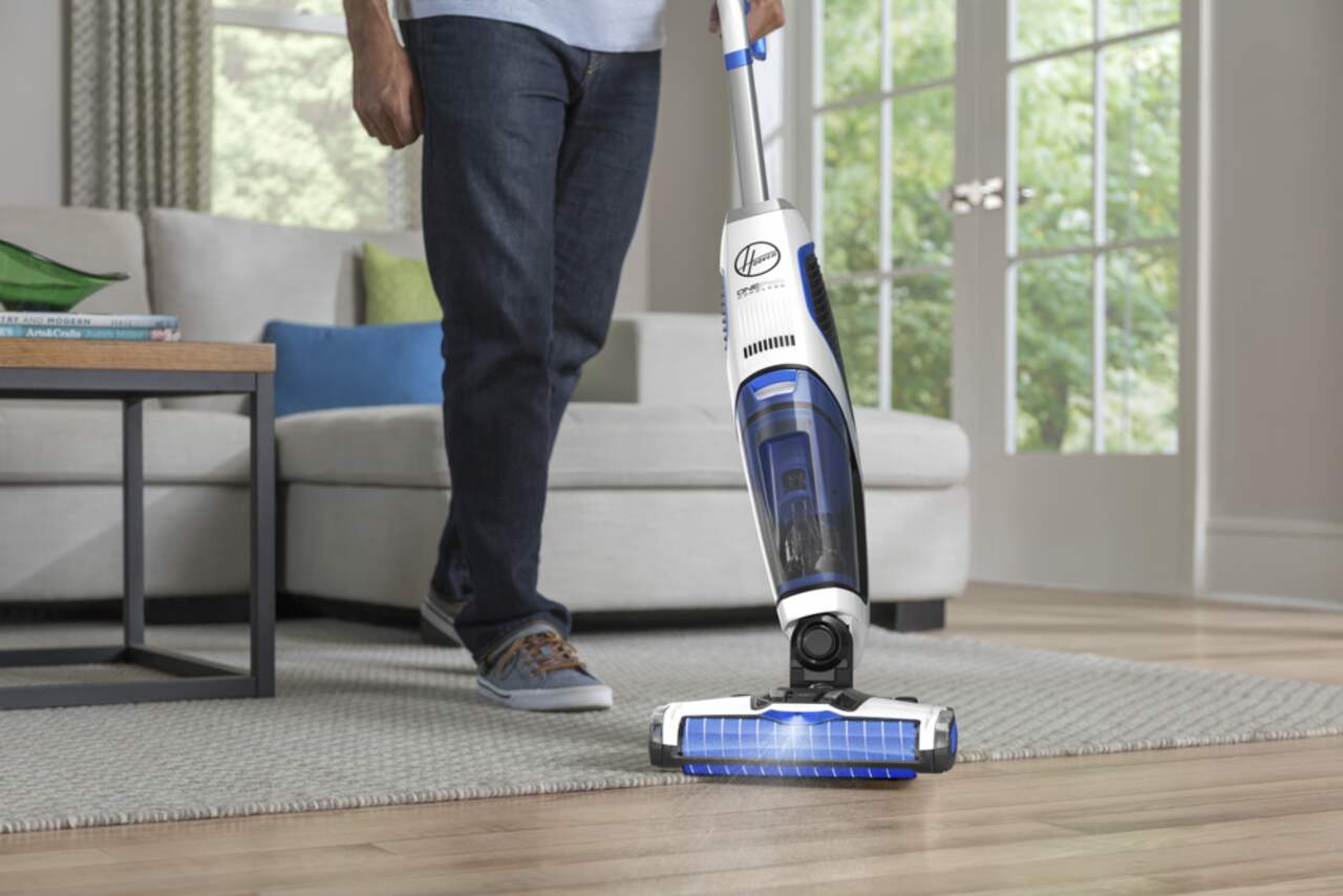 Hoover BH55210 Onepwr FloorMate Jet Cordless Hard Floor Cleaner, Wet Vacuum  with 3Ah Battery, White