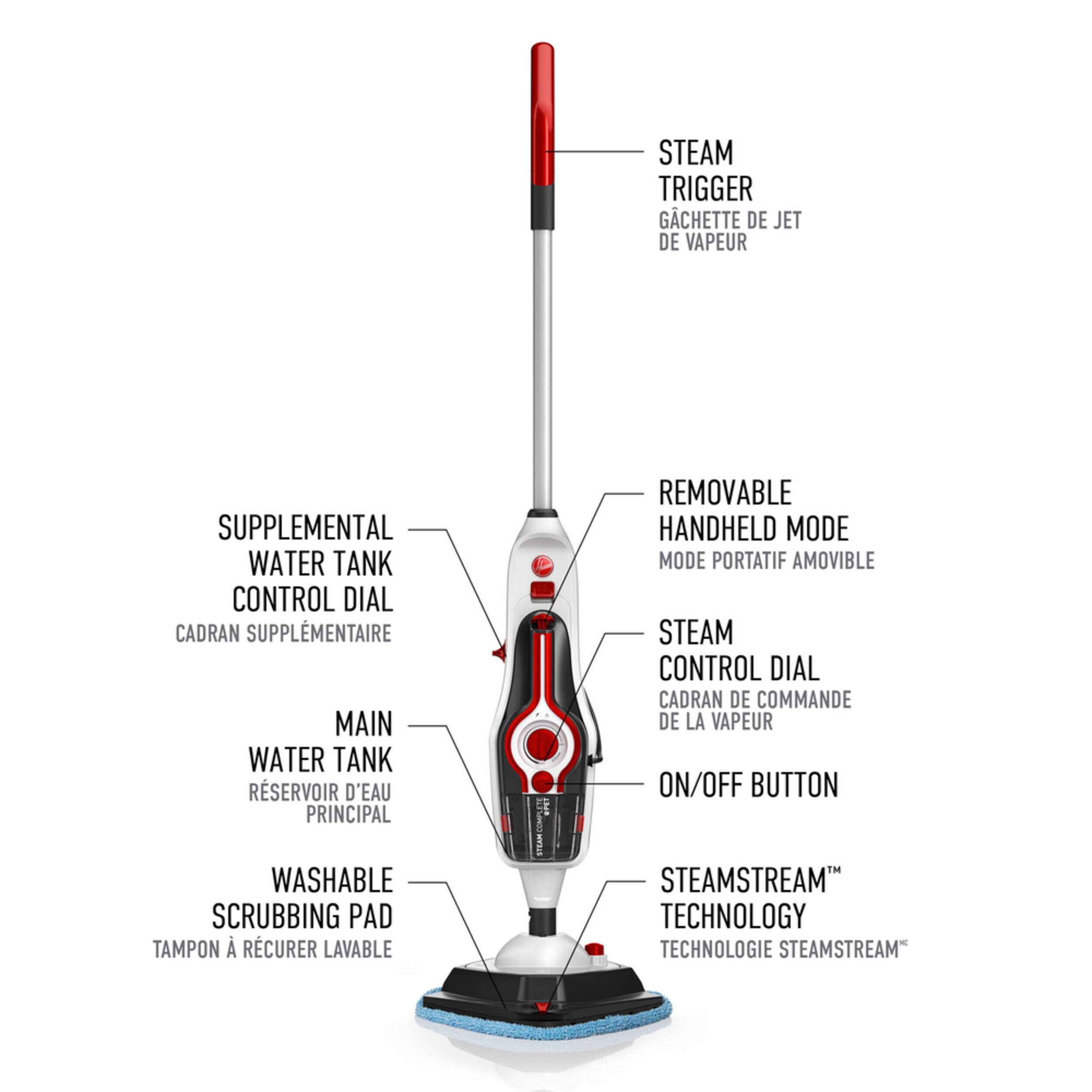 Hoover Steam Complete Pet Mop Cleaner w/Removable Handheld Steamer