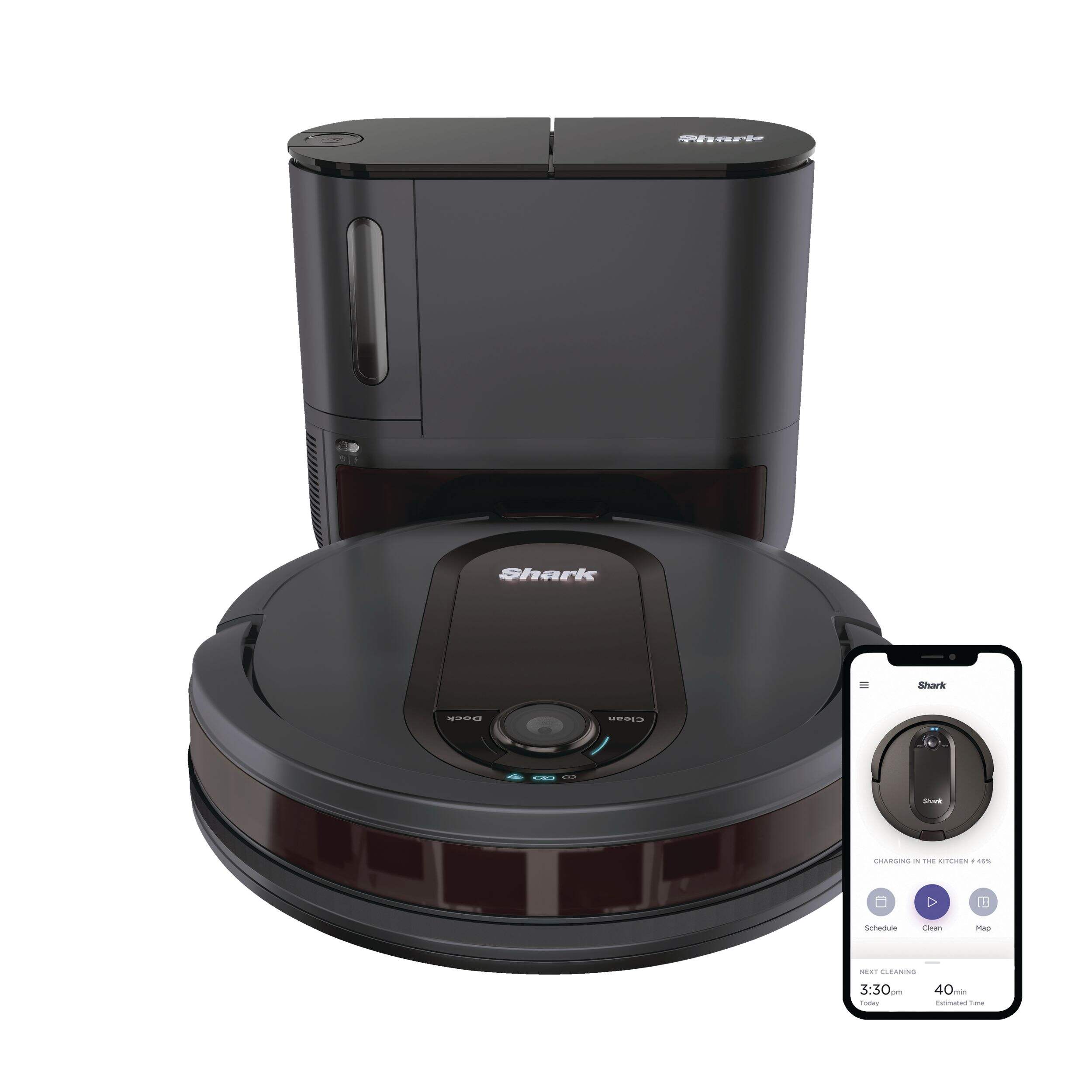 Shark EZ Self-Empty Bagless Robot Vacuum Cleaner Front_Elevated