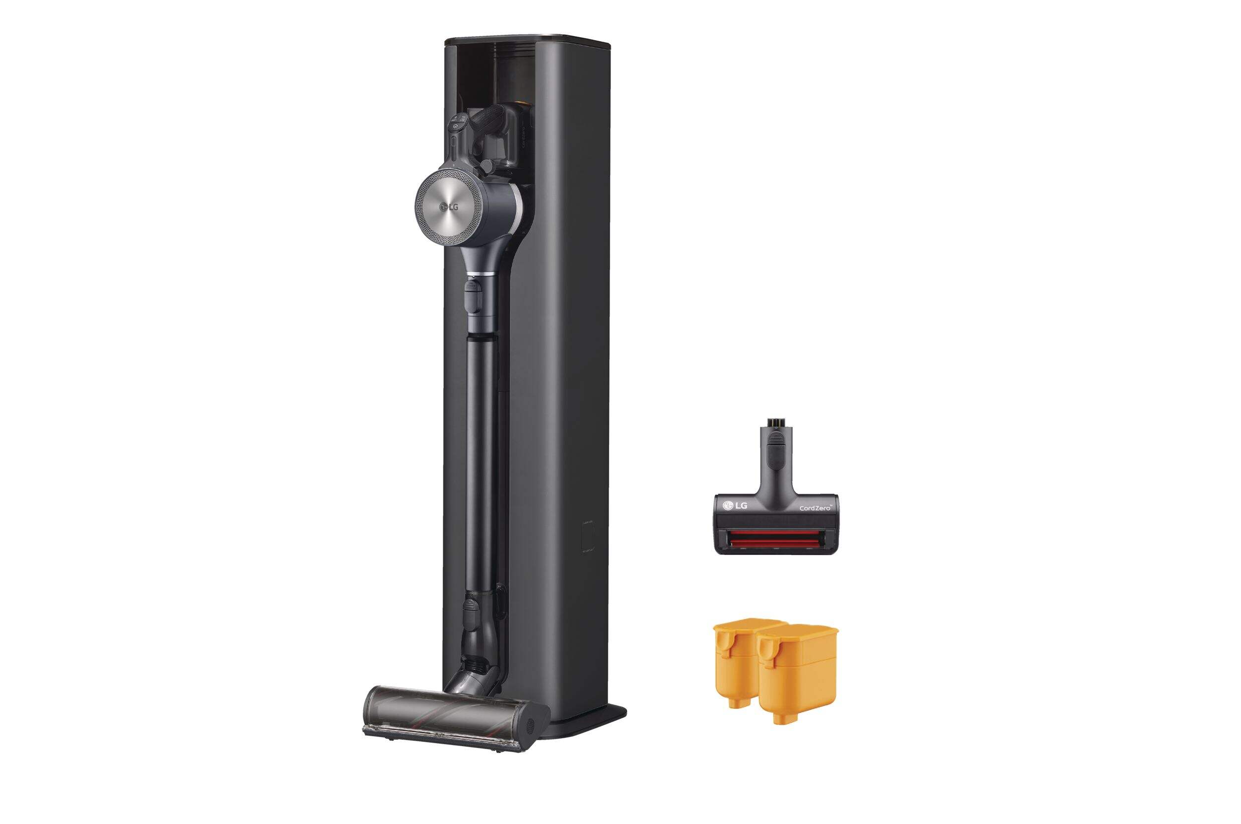LG CordZero™ All in One Auto Empty Cordless Stick Vacuum Front_Three_Fourths_Angled_Left