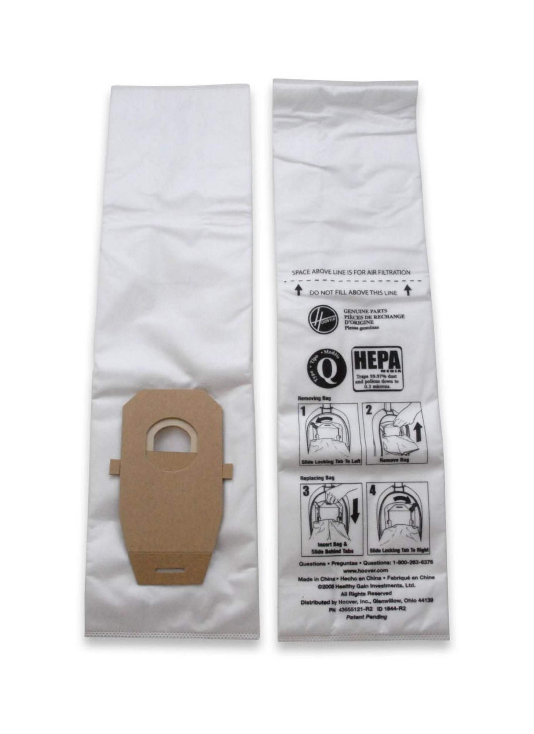 Hoover Type Q Platinum HEPA Vacuum Bag, 2-pk Composite_or_Mixed