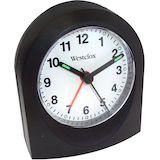 Westclox Shadow Analog Alarm Clock, Black Front_Angled_Right