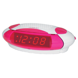 Pink LED Alarm Clock