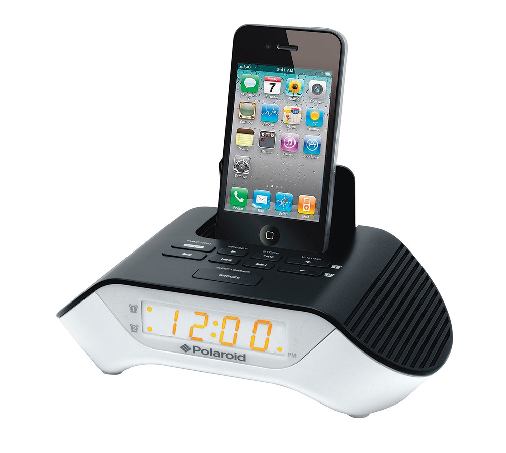 Polaroid Black iPod Clock Radio Canadian Tire