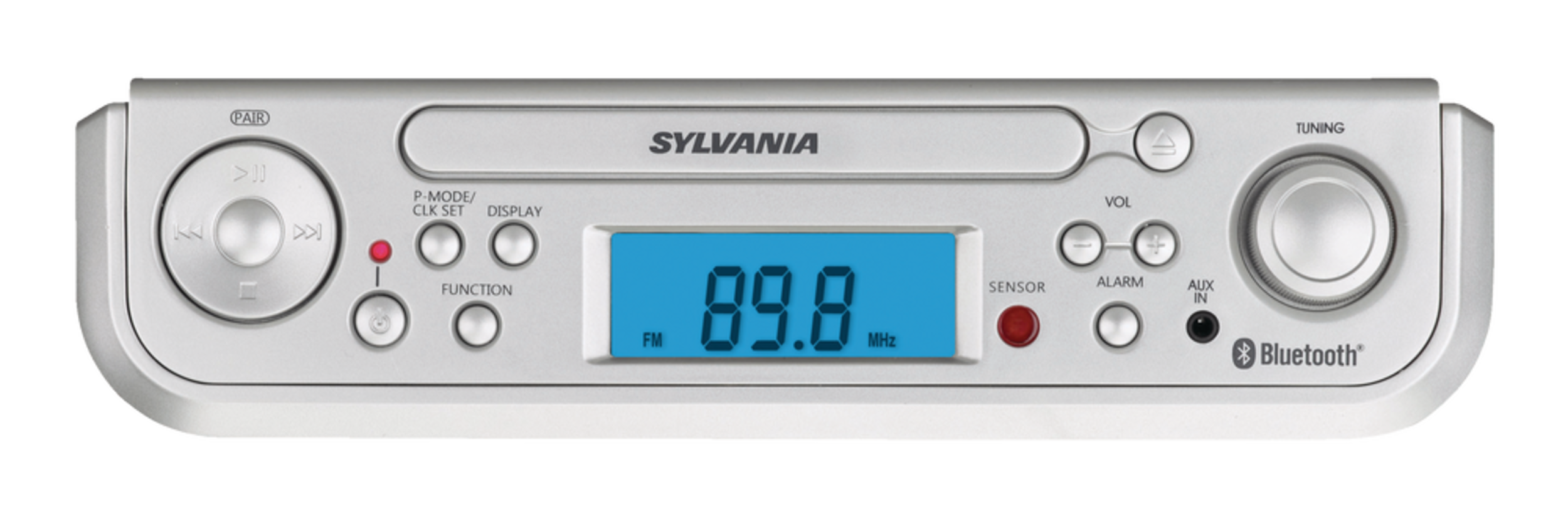 Proscan Under the Counter Bluetooth AM/FM Clock Radio with CD Player