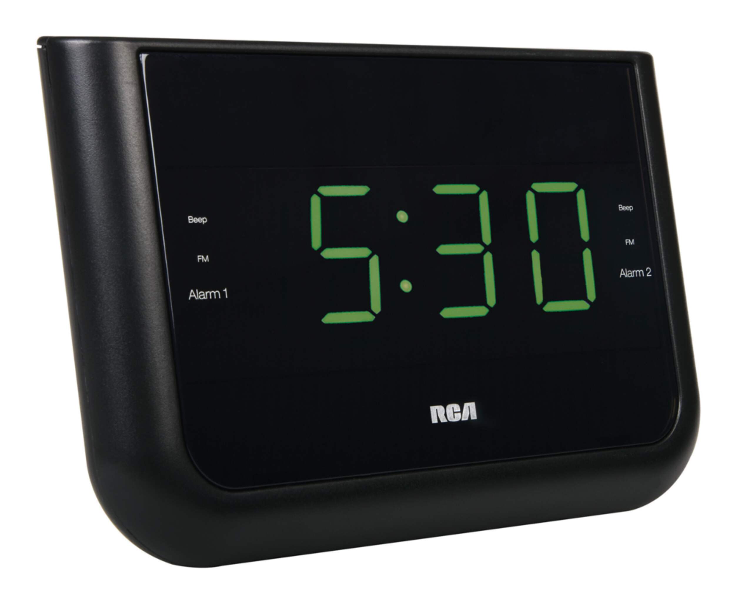 RCA Dual Wake Up USB Charging Digital FM Clock Radio, Black Canadian Tire