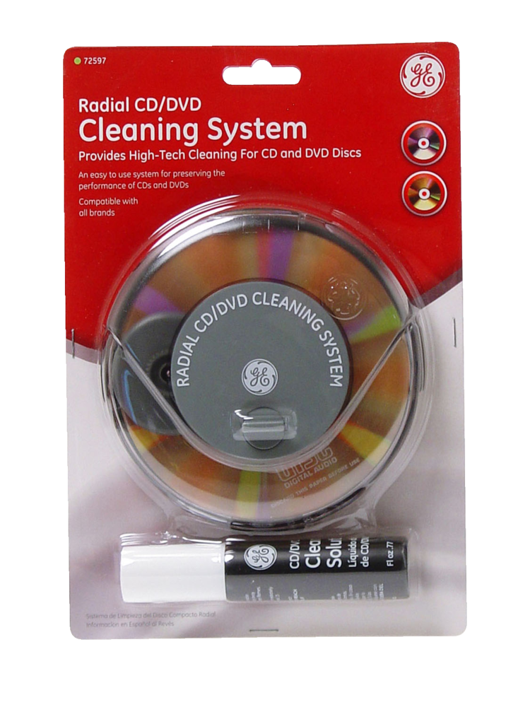 Système de nettoyage radial pour CD/DVD GE