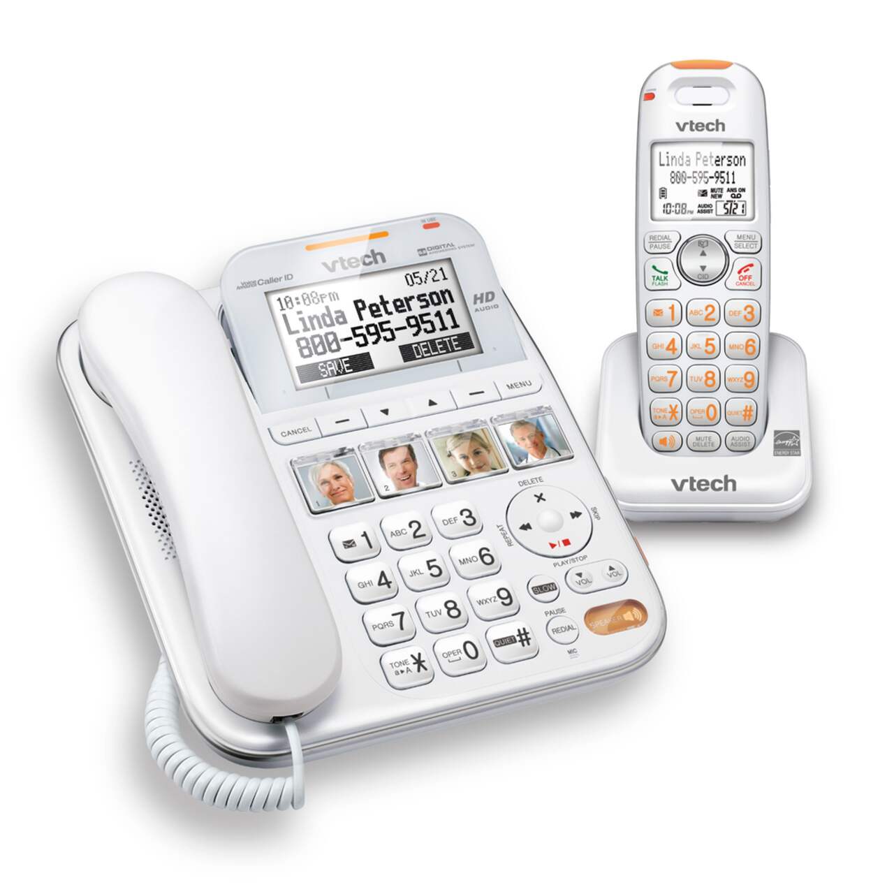 Téléphone filaire/sans fil VTech DECT 6.0 avec répondeur numérique