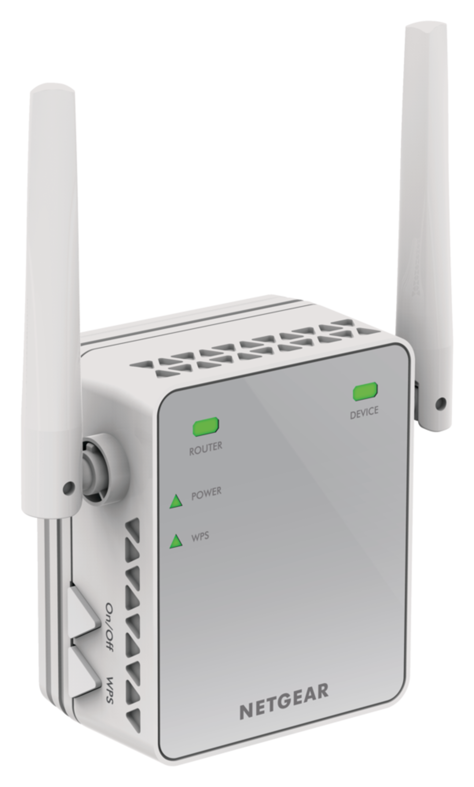 NETGEAR N300 WiFi Range Extender Essentials Edition - EX2700 Front_Angled_Right
