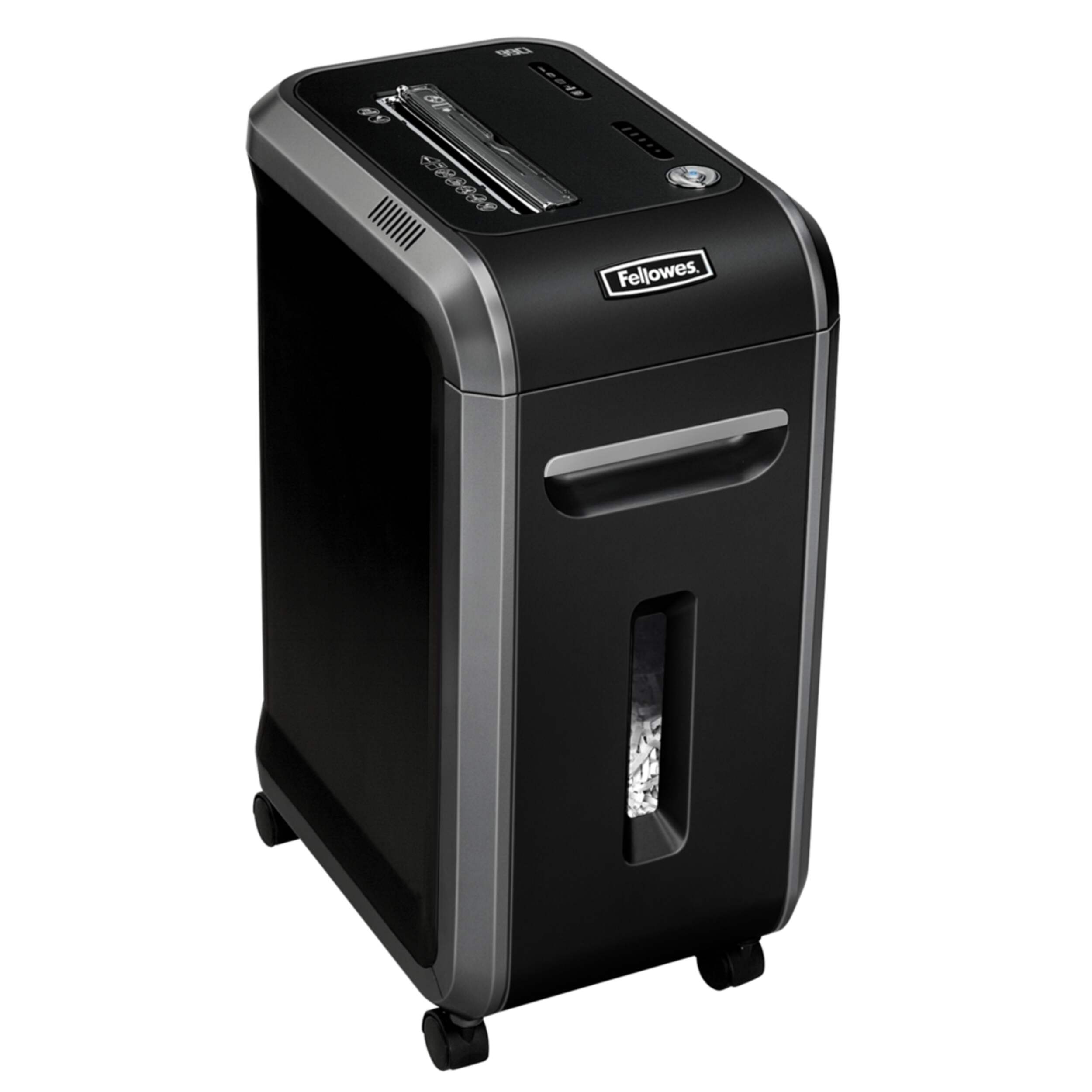 Déchiqueteuse coupe croisée 18&nbsp;feuilles Fellowes Powershred 99Ci, noir Front_Angled_Right