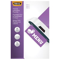Fellowes Menu Thermal Laminating Pouches, 3-mm, 25-pk Front_Flat