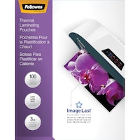 Fellowes ImageLast Letter Thermal Laminating Pouches, 3-mm, 100-pk Front_Flat
