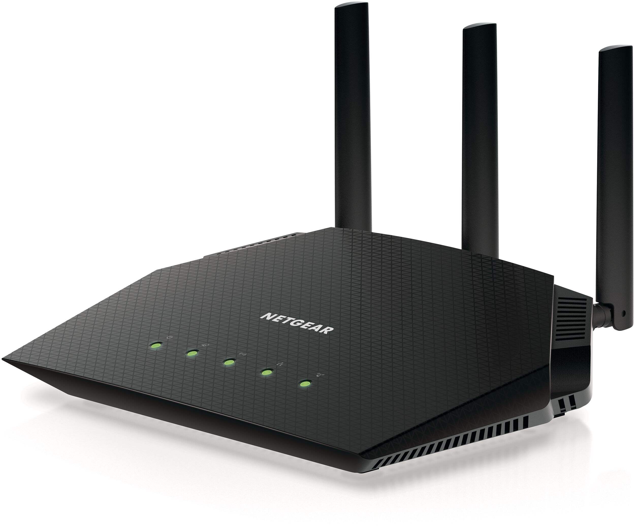 NETGEAR AX1800 4-Stream WiFi 6 Router Front_Three_Fourths_Angled_Left