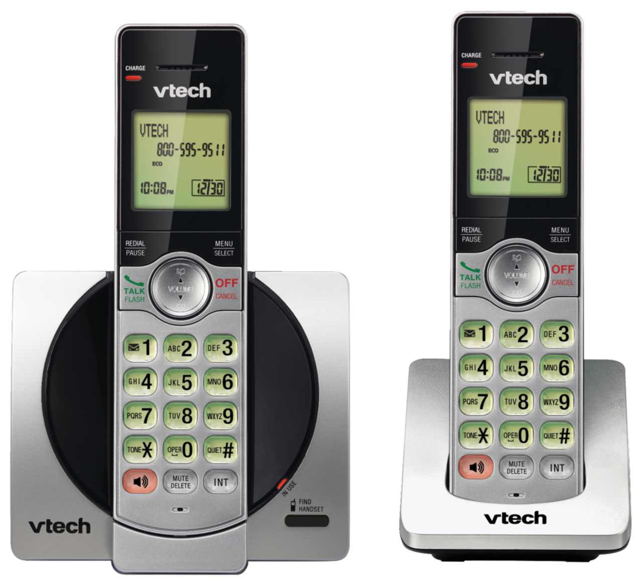 VTech - 2 combinés sans fil avec afficheur/afficheur de l'appel en attente.  Colour: white, Fr