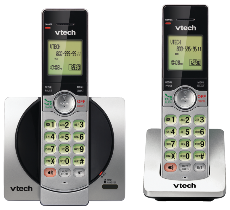 VTech DECT 6.0 Cordless Phone System with Caller ID, 2 Handsets, Silver/Black Canadian Tire