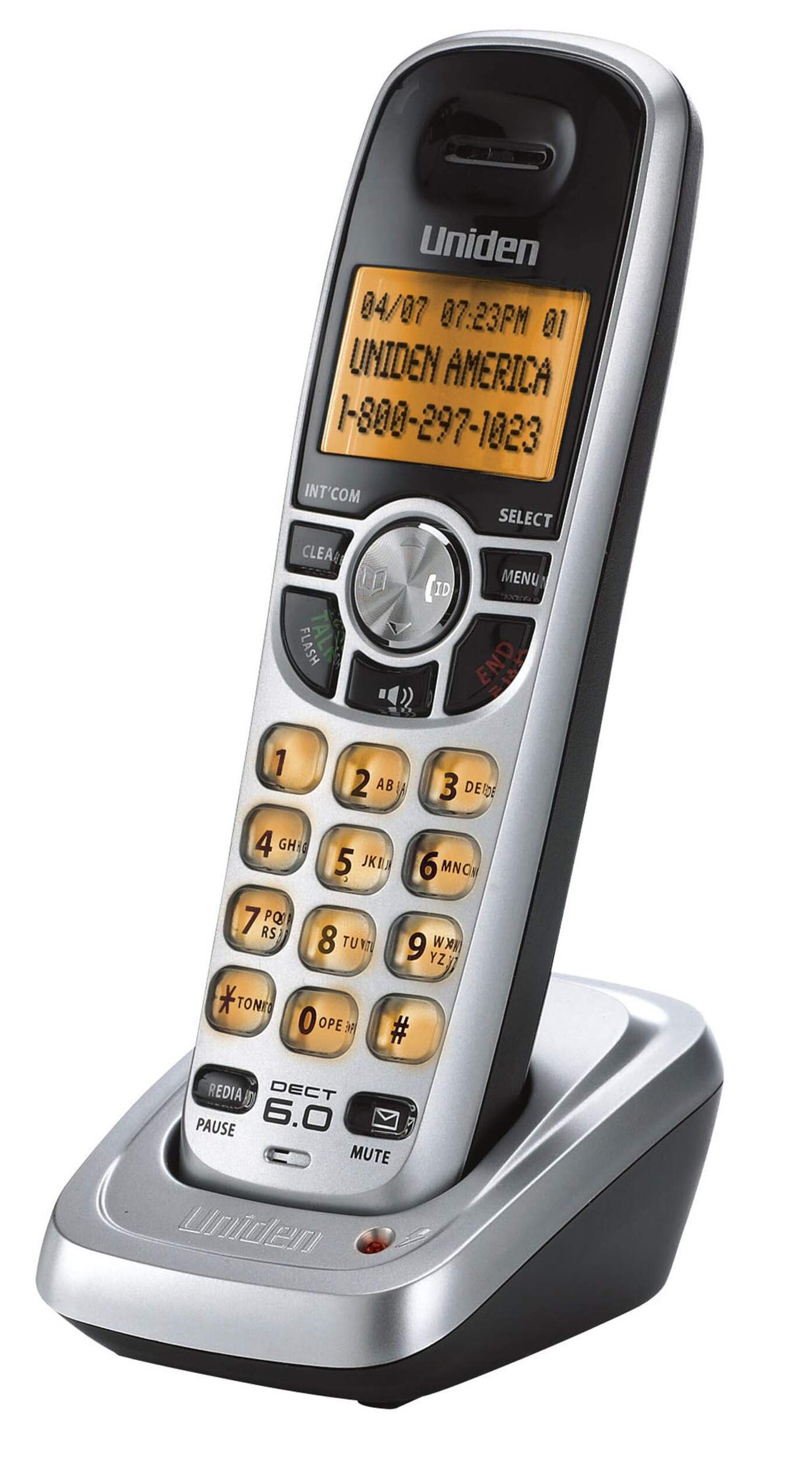 AT&T 2 Handset Cordless Phone System with Caller ID Front_Angled_Left