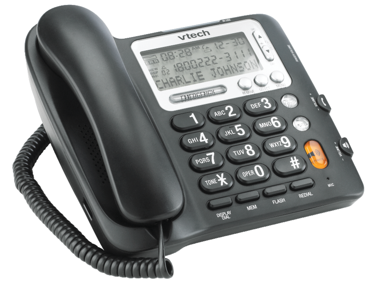 VTech - Téléphone sans fil avec identification de l'appelant/appel en  attente. Colour: black, Fr