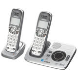 AT&T 2 Handset Cordless Phones with Digital Answering System Front_Angled_Left