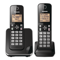 Panasonic DECT 6.0 Cordless Phone with Caller ID, 2-Handsets, Black Front_Flat
