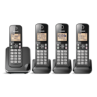 Téléphone filaire Fysic Téléphone filaire avec répondeur et émetteur  d'alarme SOS sans fil FX3960 Rouge-Noir
