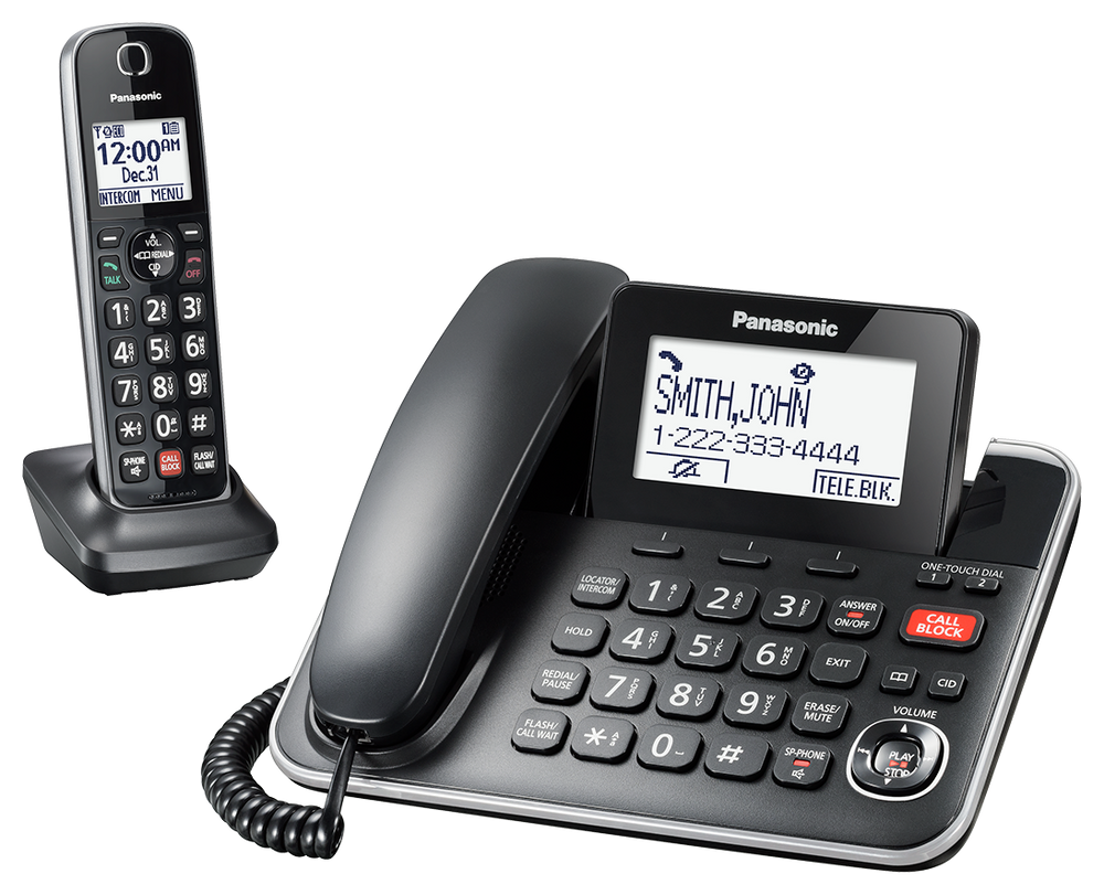 Panasonic DECT 6.0 Corded/Cordless Phone Combo with Answering System