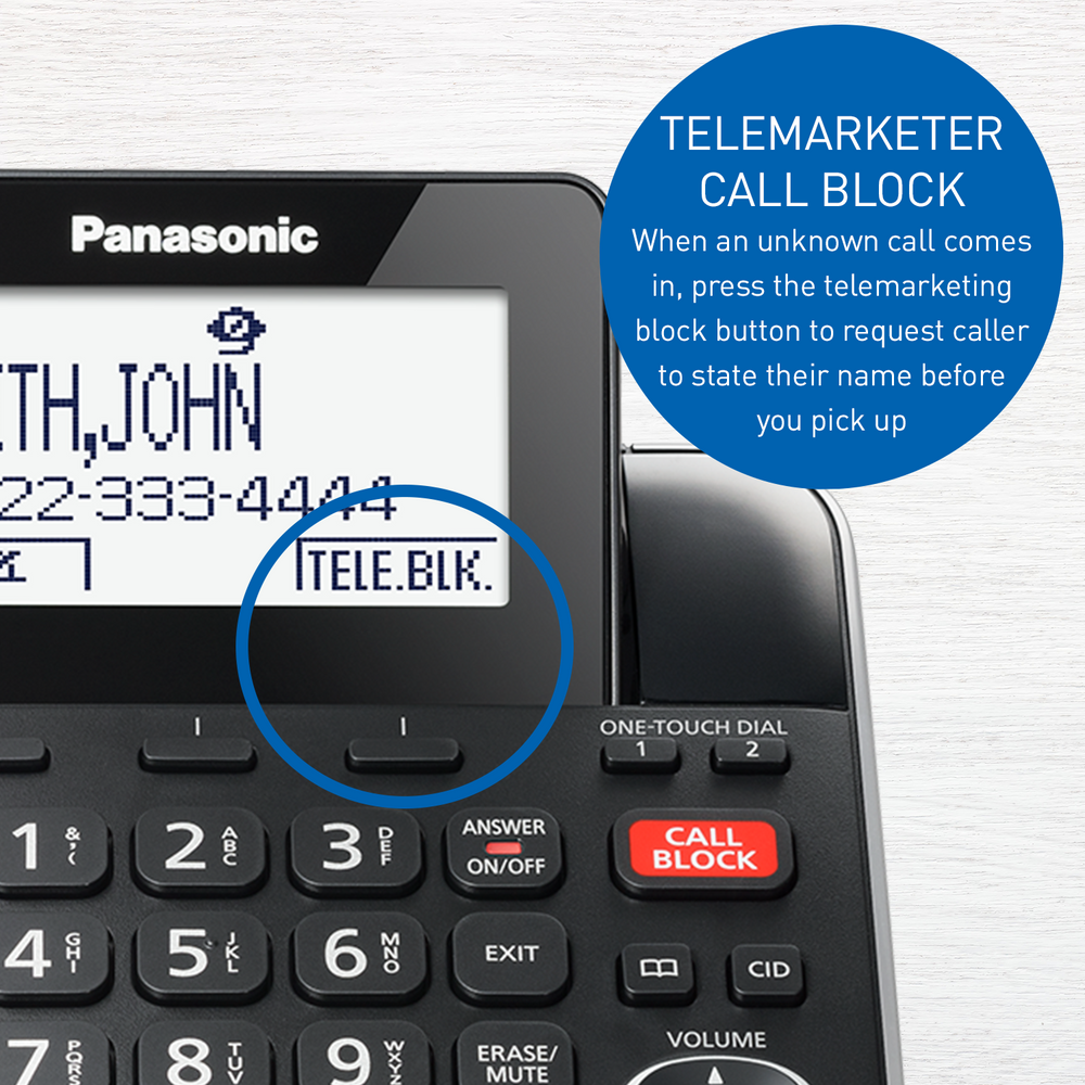 Panasonic DECT 6.0 Corded/Cordless Phone Combo with Answering System