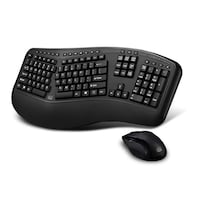 Adesso TruForm 1500 Wireless Ergonomic Keyboard & Mouse Front_Three_Fourths_Angled_Left