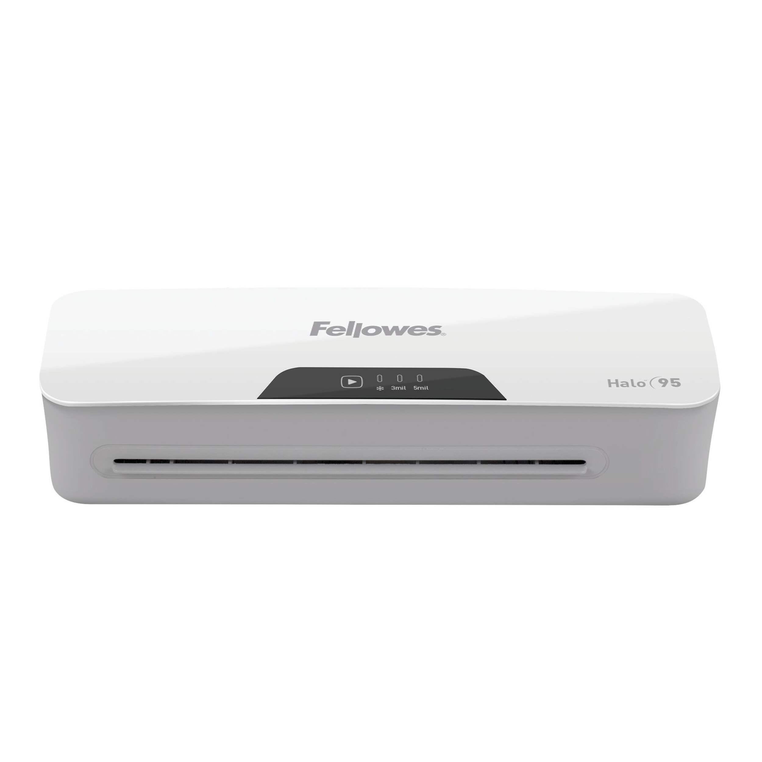 Fellowes Halo 95 Laminator with Pouch Starter Kit, 9.5-in, White Front_Elevated