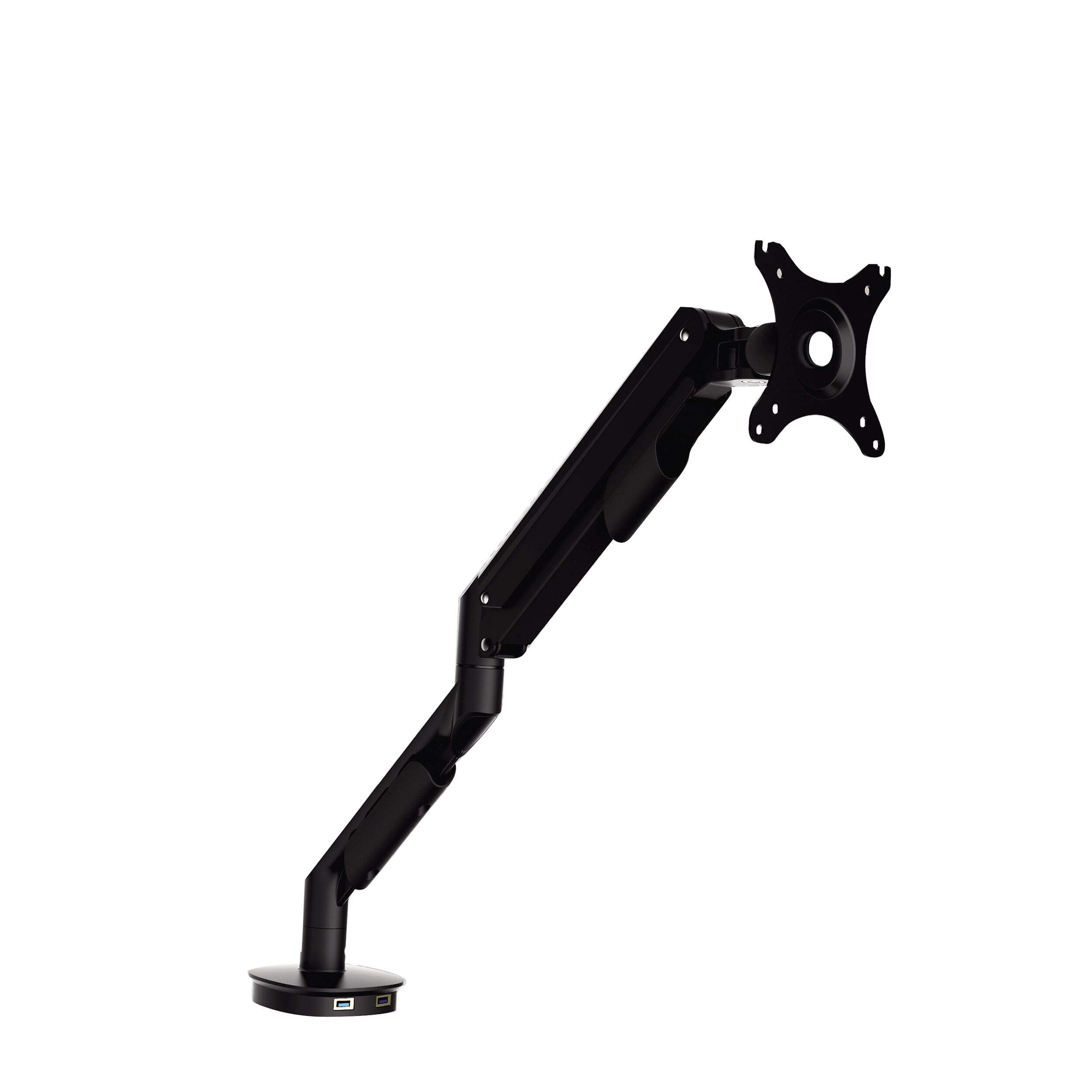 TygerClaw Gas Spring Desktop Monitor Mount for 17-in to 30-in Monitors, Black Front_Three_Fourths_Angled_Right