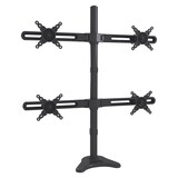 TygerClaw 4-Monitor Arm Desk Mount for 10-in to 24-in Monitors, Black Front_Angled_Right