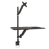 TygerClaw Monitor Mount Sit-Stand Desk Workstation for 13-in to 27-in Monitors, Black Front_Angled_Right