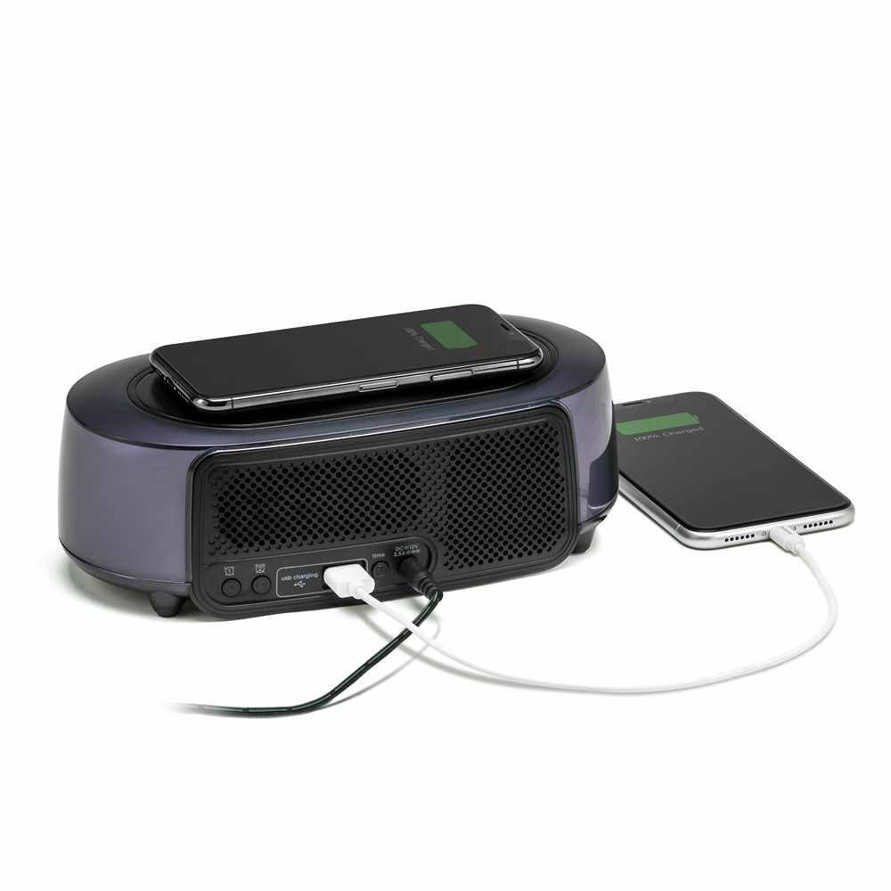 iHome TimeBoost Glow Colour Changing Wireless USB Charging Bluetooth