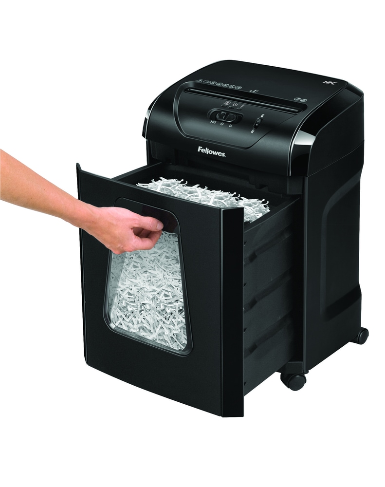 Fellowes Powershred 12C Cross-Cut 12-Sheet Paper Shredder