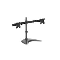 Fellowes Professional Series Freestanding Dual Monitor Arm for up to 30-in Monitor, Black Front_Three_Fourths_Angled_Right