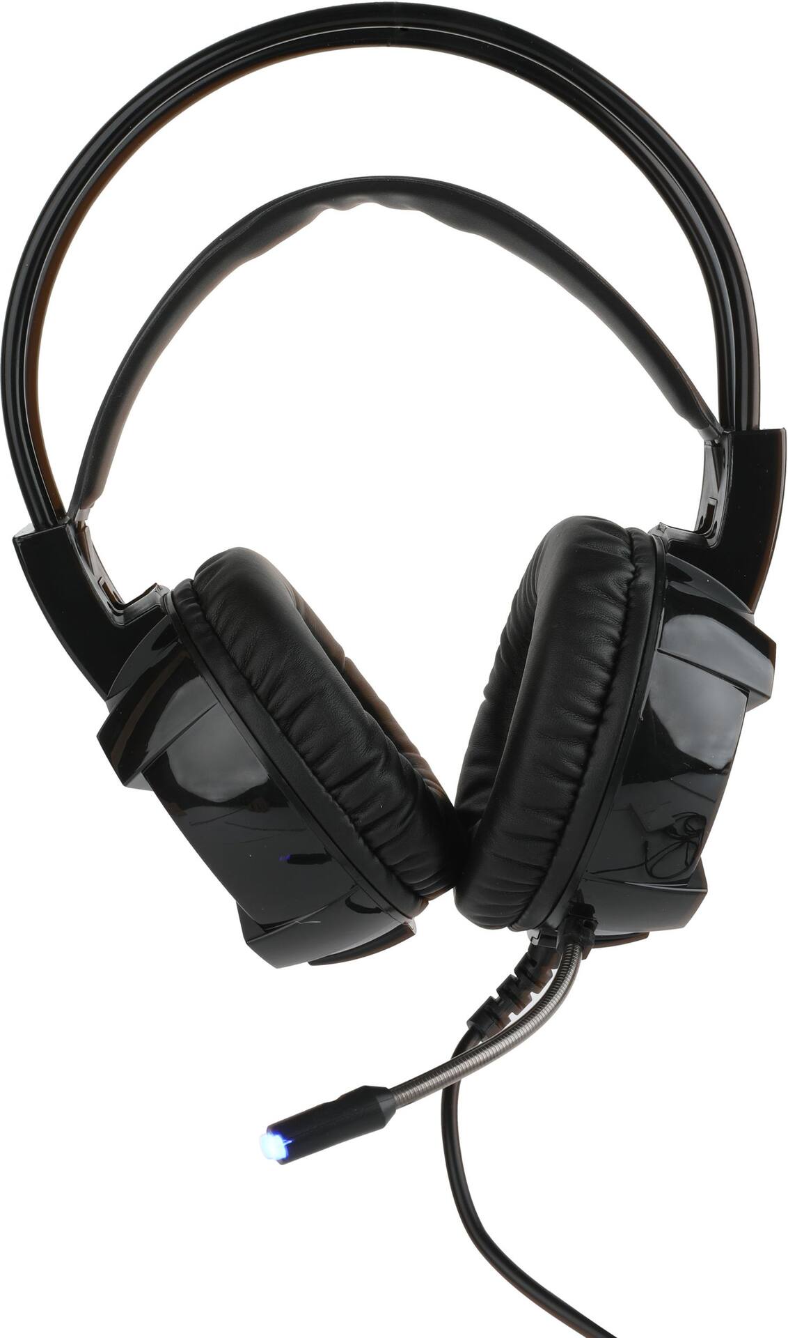 LVLUP LU732 Deluxe Light Up Gaming Headphones with Foldable Mic, Black