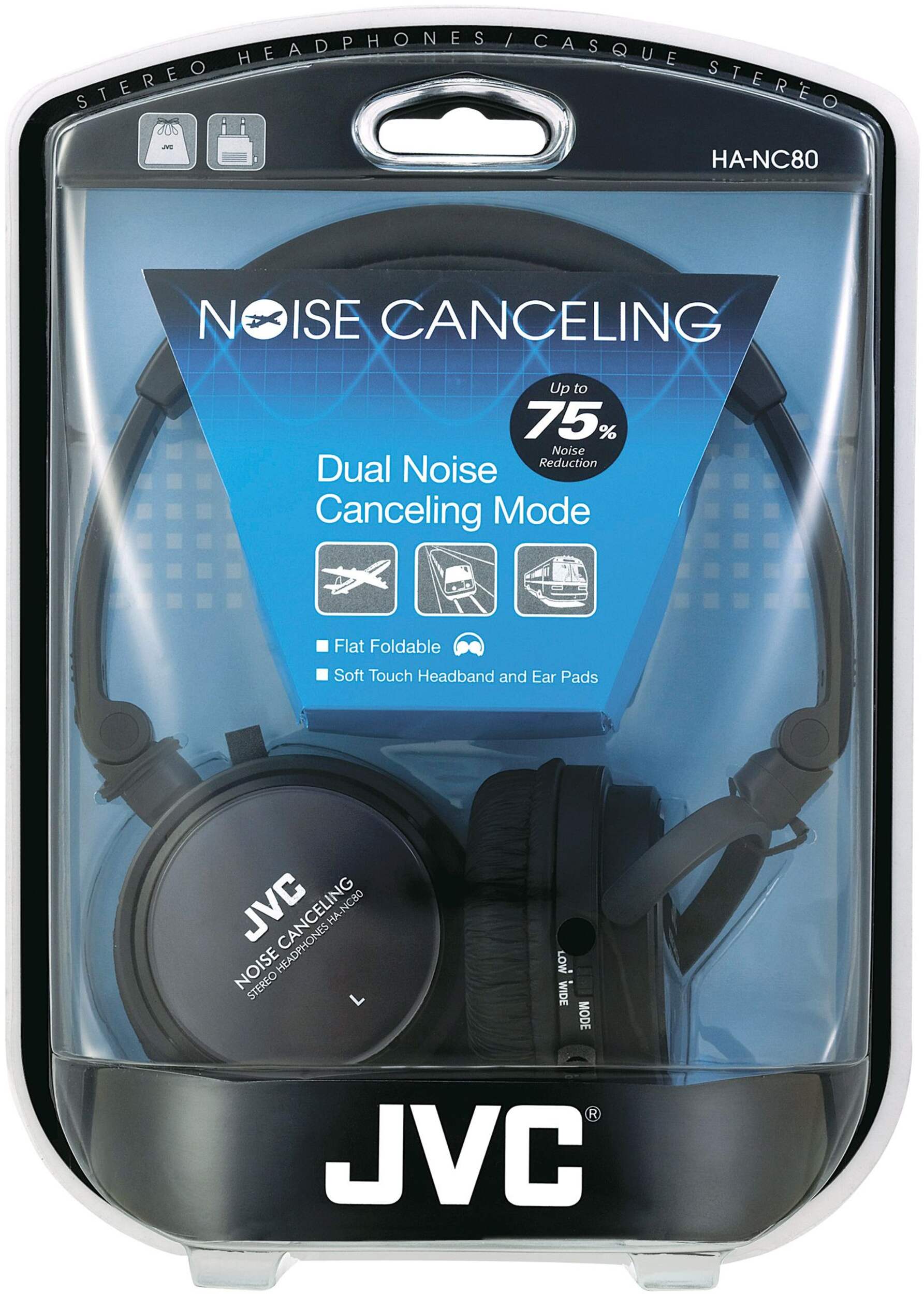 JVC Noise Cancelling Headphones Front_Flat