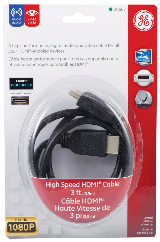 Câble HDMI GE, 3 pi Canadian Tire