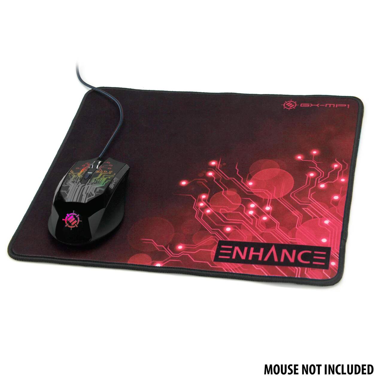 Tapis de souris de jeu en tissu ENHANCE Voltaic GX-MPI, rouge