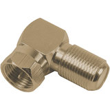 RCA Coaxial Cable Extension Adapter, Gold Front_Angled_Left