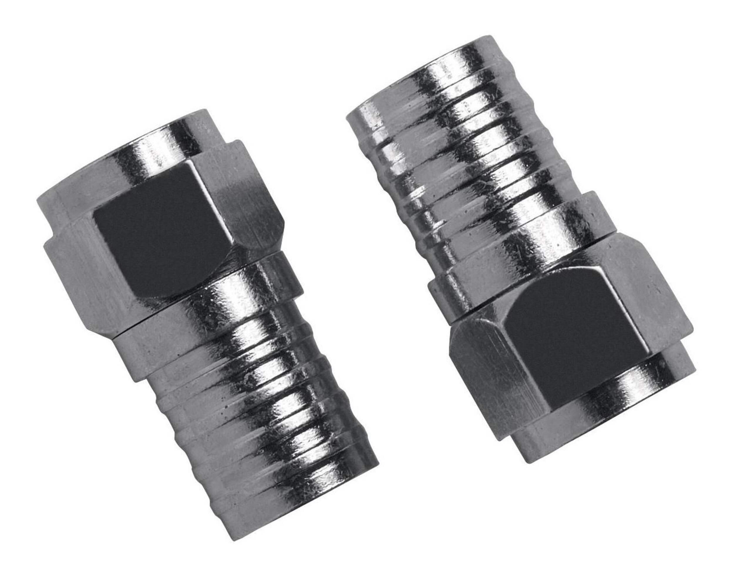 Connecteur coaxial à sertir RG-6 RCA, paq. 2 Front_Angled_Left