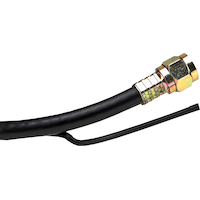 RCA Outdoor Weather Resistant Coaxial Cable, Black, 50-ft