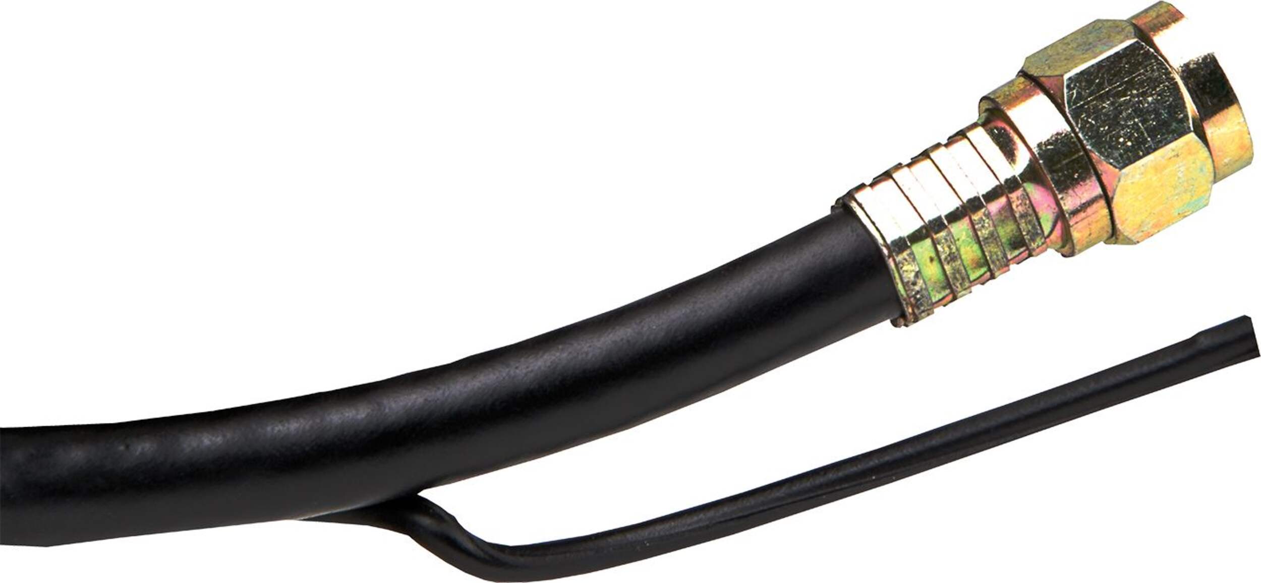 RCA Outdoor Weather Resistant Coaxial Cable, Black, 50-ft Side_Right