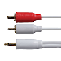 Jensen 3.5-mm Aux to 2 Cable, 3-ft