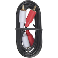 RCA Stereo Audio Cable, Black, 6-ft