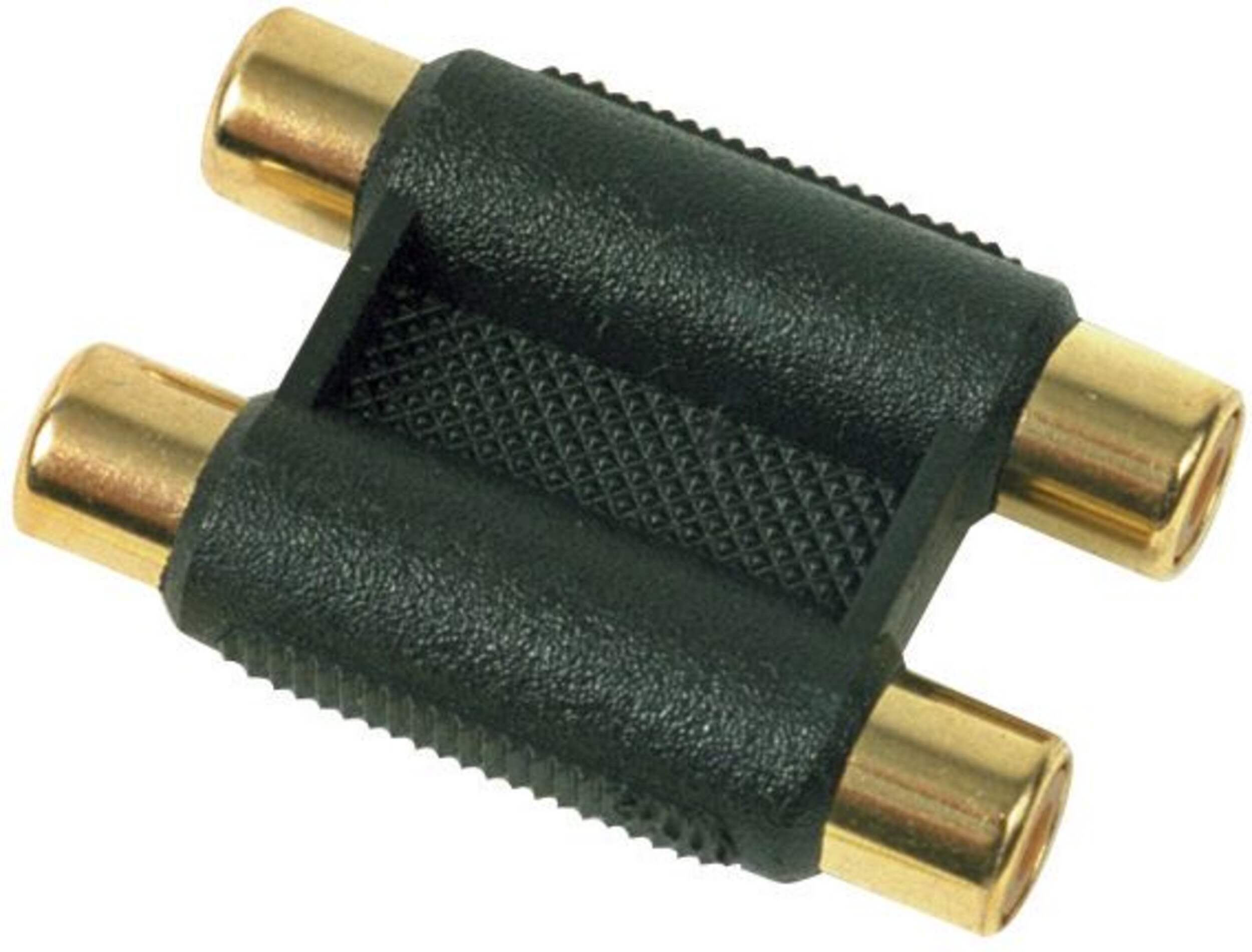 Jensen Stereo Coupler, Black/Gold Front_Angled_Left